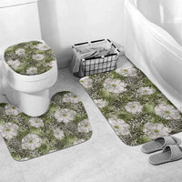 African Leopard Floral Pattern Bathroom Set Safari Moss