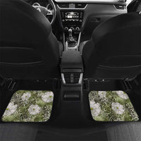 African Leopard Floral Pattern Car Mats Safari Moss