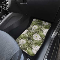 African Leopard Floral Pattern Car Mats Safari Moss