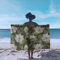 African Leopard Floral Pattern Sarong Safari Moss