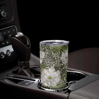 African Leopard Floral Pattern Tumbler Cup Safari Moss