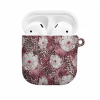 African Leopard Floral Pattern AirPods Case Sunset Mauve