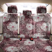 African Leopard Floral Pattern Back Car Seat Cover Sunset Mauve