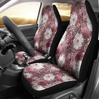 African Leopard Floral Pattern Car Seat Cover Sunset Mauve