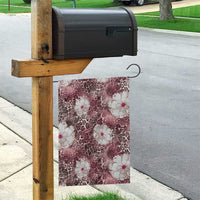 African Leopard Floral Pattern Garden Flag Sunset Mauve