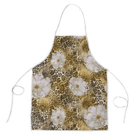 African Leopard Floral Pattern Apron Savannah Gold