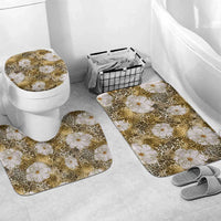 African Leopard Floral Pattern Bathroom Set Savannah Gold