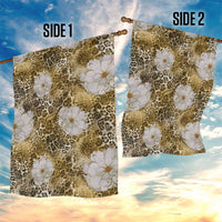 African Leopard Floral Pattern Garden Flag Savannah Gold