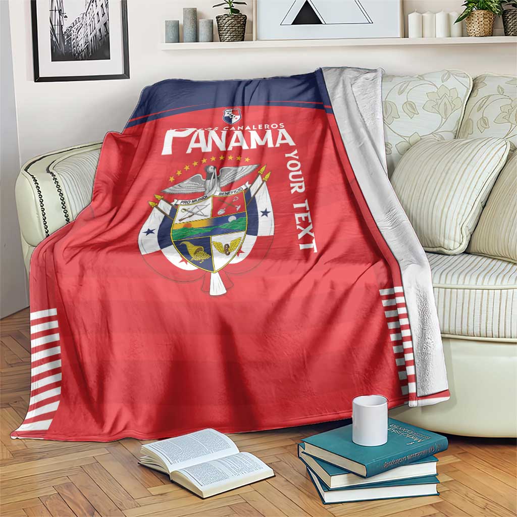Custom Panama Football Blanket Go Los Canaleros Go