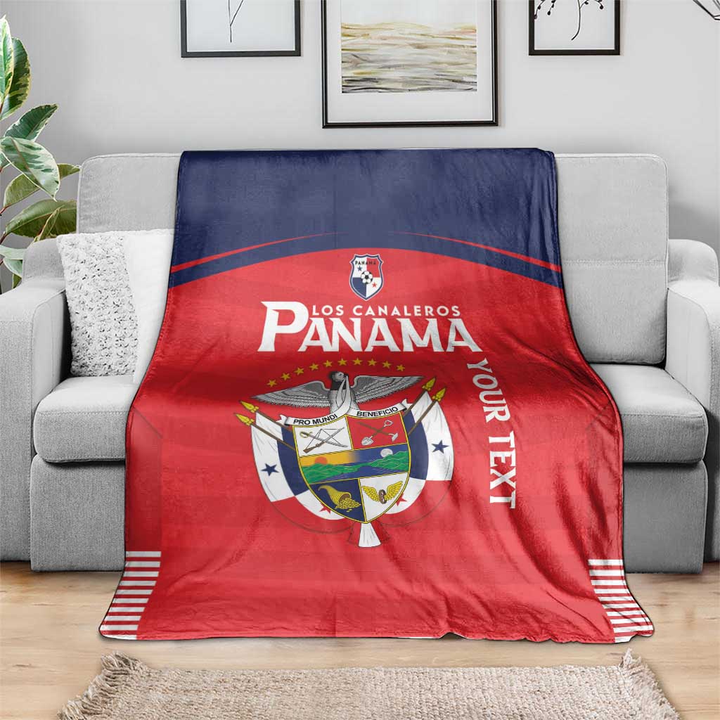 Custom Panama Football Blanket Go Los Canaleros Go