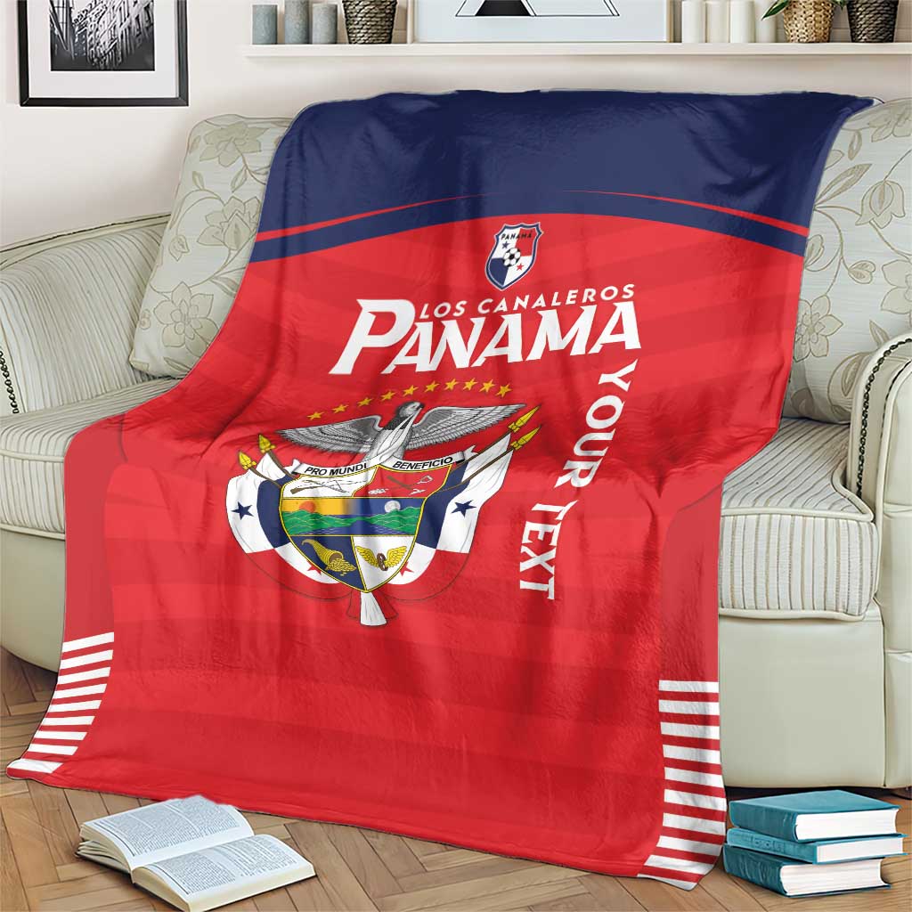 Custom Panama Football Blanket Go Los Canaleros Go