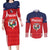 Custom Panama Football Couples Matching Long Sleeve Bodycon Dress and Long Sleeve Button Shirt Go Los Canaleros Go
