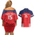 Custom Panama Football Couples Matching Off Shoulder Short Dress and Hawaiian Shirt Go Los Canaleros Go