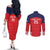 Custom Panama Football Couples Matching Off The Shoulder Long Sleeve Dress and Long Sleeve Button Shirt Go Los Canaleros Go