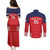 Custom Panama Football Couples Matching Puletasi and Long Sleeve Button Shirt Go Los Canaleros Go