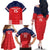 Custom Panama Football Family Matching Off The Shoulder Long Sleeve Dress and Hawaiian Shirt Go Los Canaleros Go