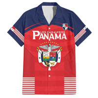 Custom Panama Football Family Matching Off The Shoulder Long Sleeve Dress and Hawaiian Shirt Go Los Canaleros Go