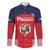 Custom Panama Football Family Matching Off The Shoulder Long Sleeve Dress and Hawaiian Shirt Go Los Canaleros Go