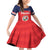 Custom Panama Football Family Matching Off Shoulder Short Dress and Hawaiian Shirt Go Los Canaleros Go