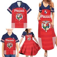 Custom Panama Football Family Matching Summer Maxi Dress and Hawaiian Shirt Go Los Canaleros Go