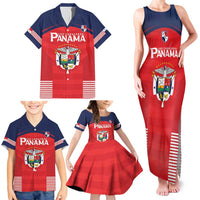 Custom Panama Football Family Matching Tank Maxi Dress and Hawaiian Shirt Go Los Canaleros Go
