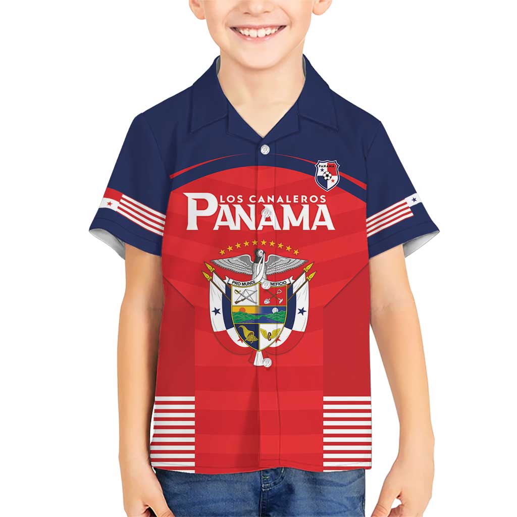 Custom Panama Football Kid Hawaiian Shirt Go Los Canaleros Go