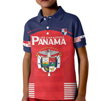 Custom Panama Football Kid Polo Shirt Go Los Canaleros Go