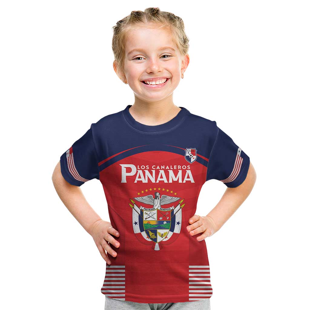 Custom Panama Football Kid T Shirt Go Los Canaleros Go