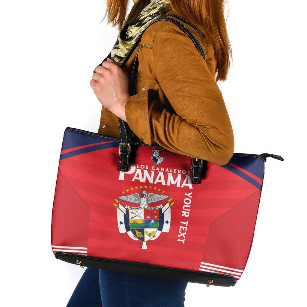 Custom Panama Football Leather Tote Bag Go Los Canaleros Go