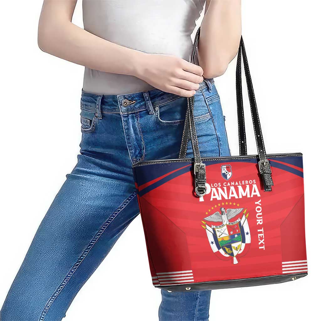 Custom Panama Football Leather Tote Bag Go Los Canaleros Go