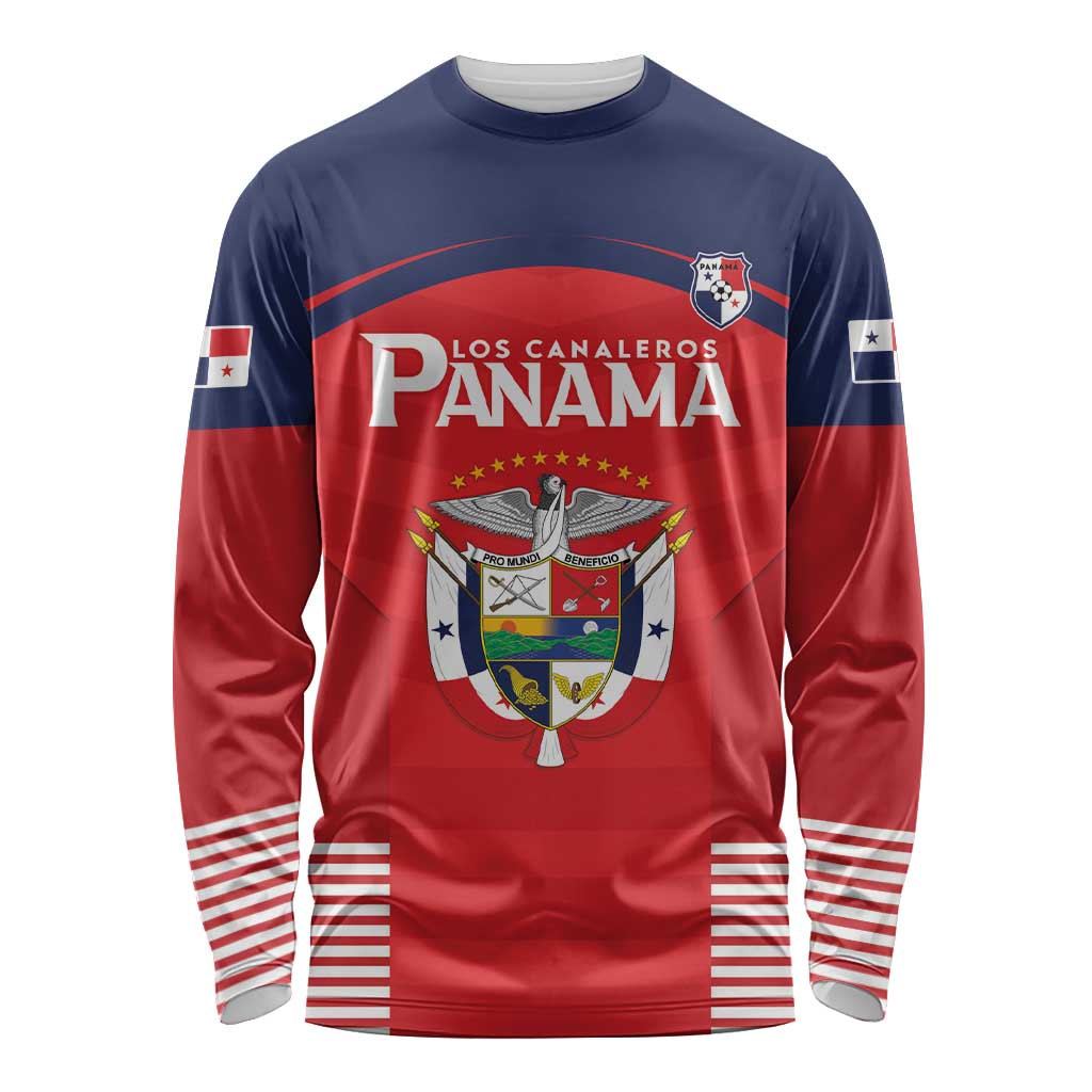 Custom Panama Football Long Sleeve Shirt Go Los Canaleros Go