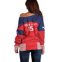Custom Panama Football Off Shoulder Sweater Go Los Canaleros Go