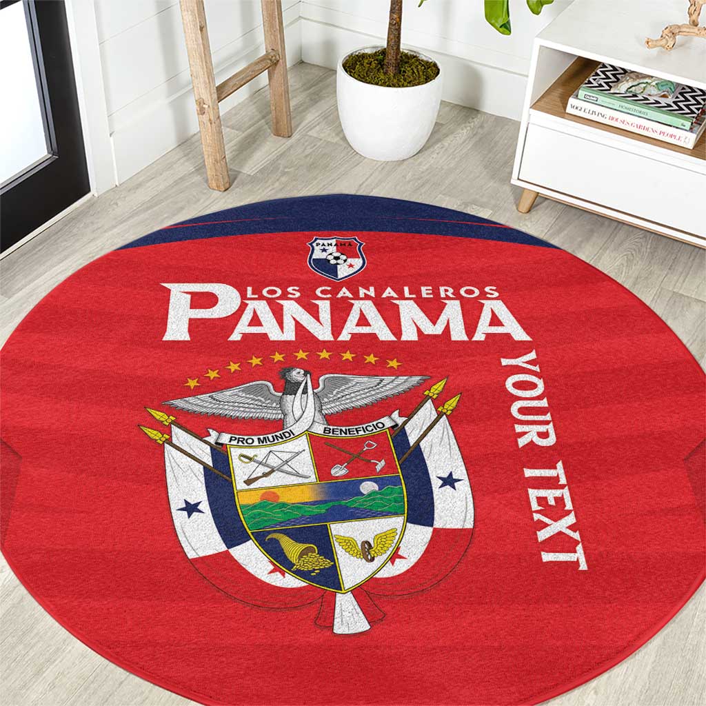 Custom Panama Football Round Carpet Go Los Canaleros Go