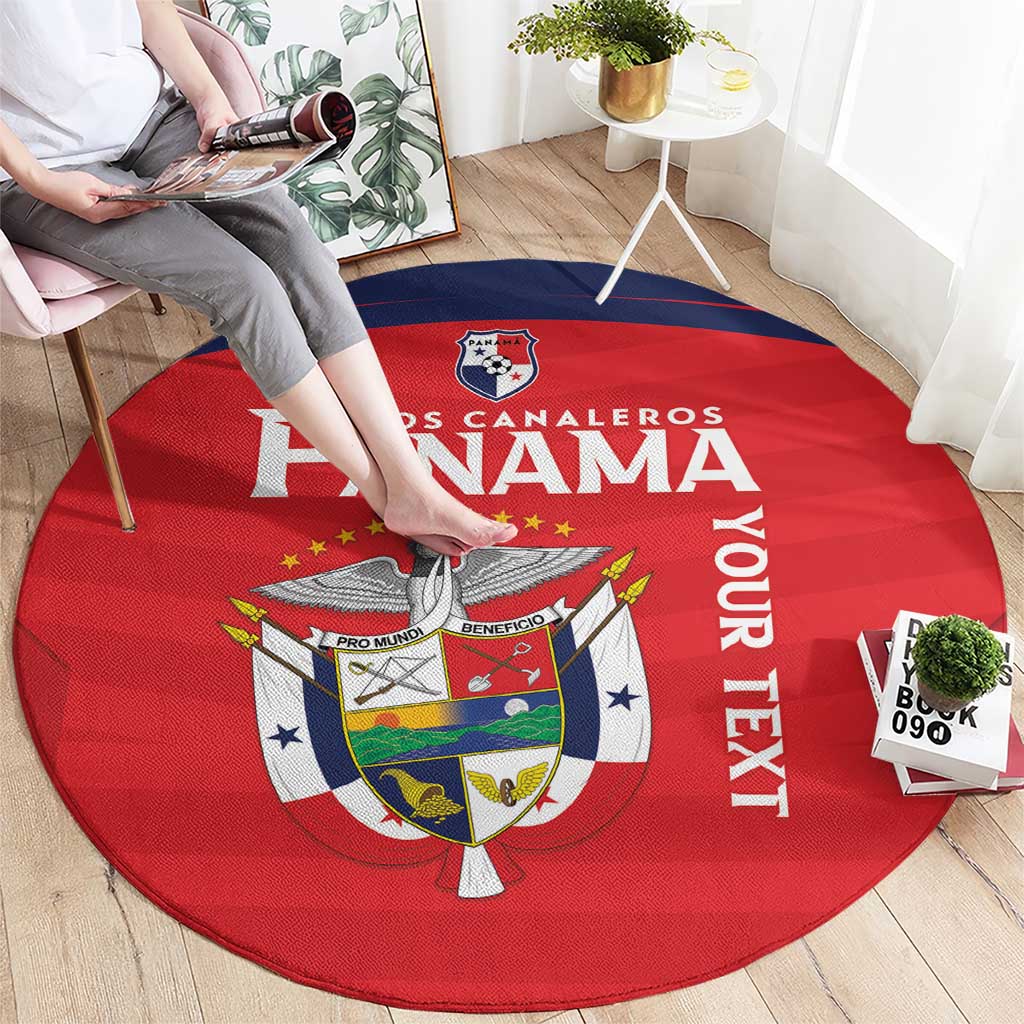 Custom Panama Football Round Carpet Go Los Canaleros Go