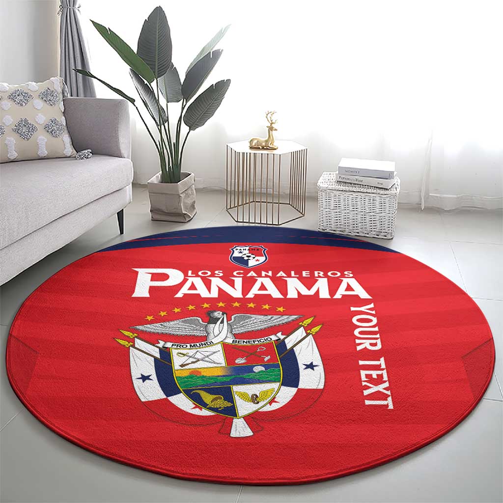 Custom Panama Football Round Carpet Go Los Canaleros Go