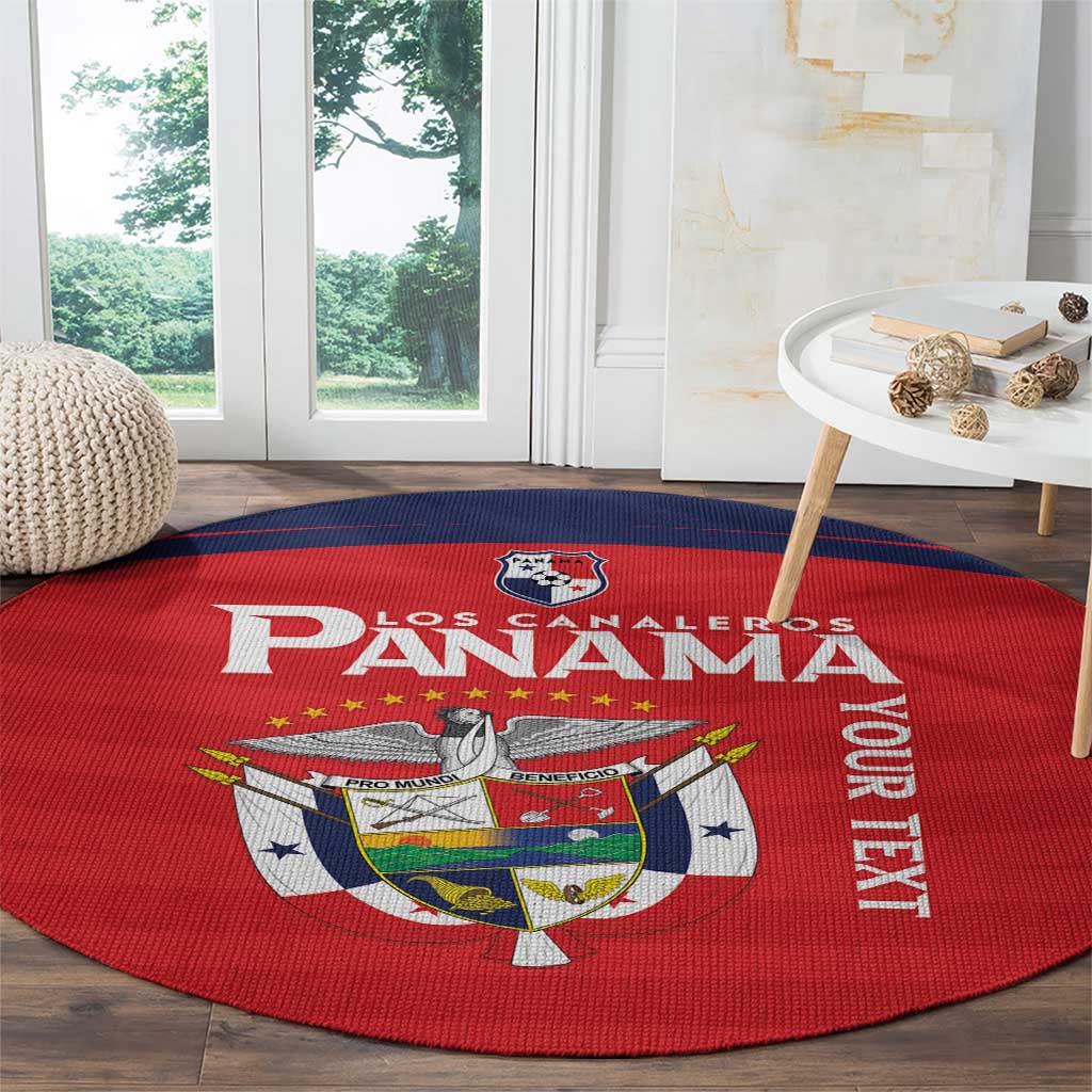 Custom Panama Football Round Carpet Go Los Canaleros Go