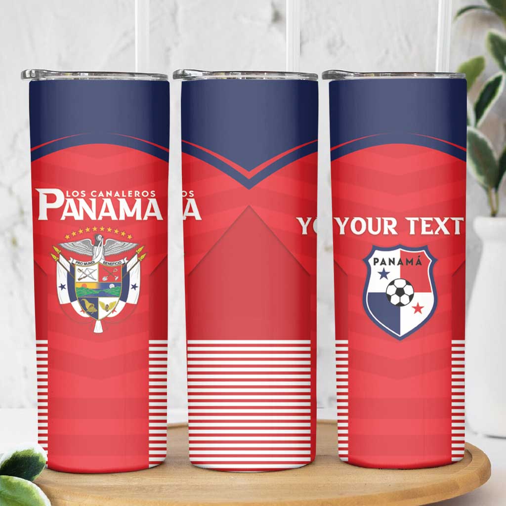 Custom Panama Football Skinny Tumbler Go Los Canaleros Go