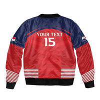 Custom Panama Football Sleeve Zip Bomber Jacket Go Los Canaleros Go