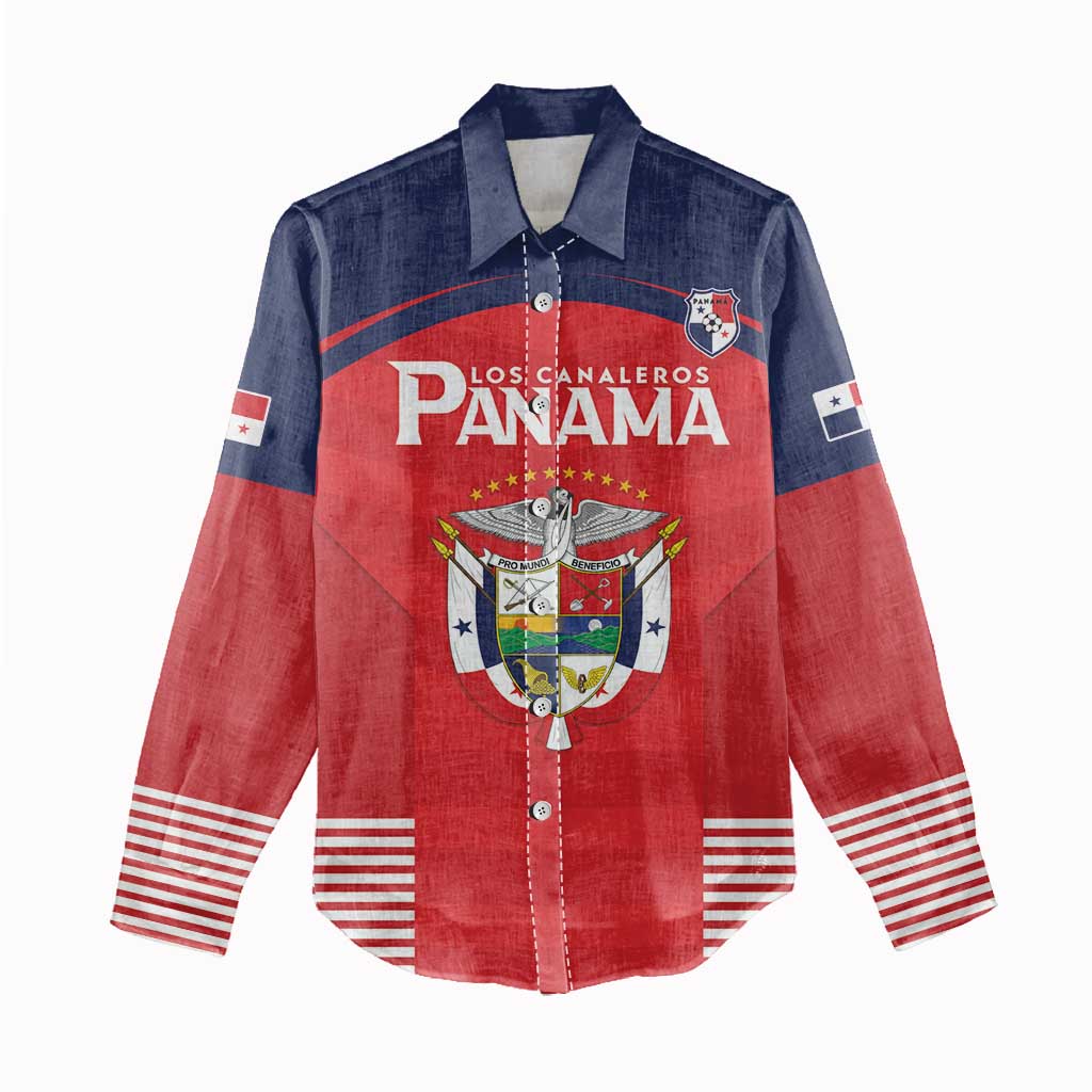 Custom Panama Football Women Casual Shirt Go Los Canaleros Go