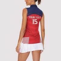 Custom Panama Football Women Sleeveless Polo Shirt Go Los Canaleros Go