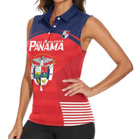 Custom Panama Football Women Sleeveless Polo Shirt Go Los Canaleros Go