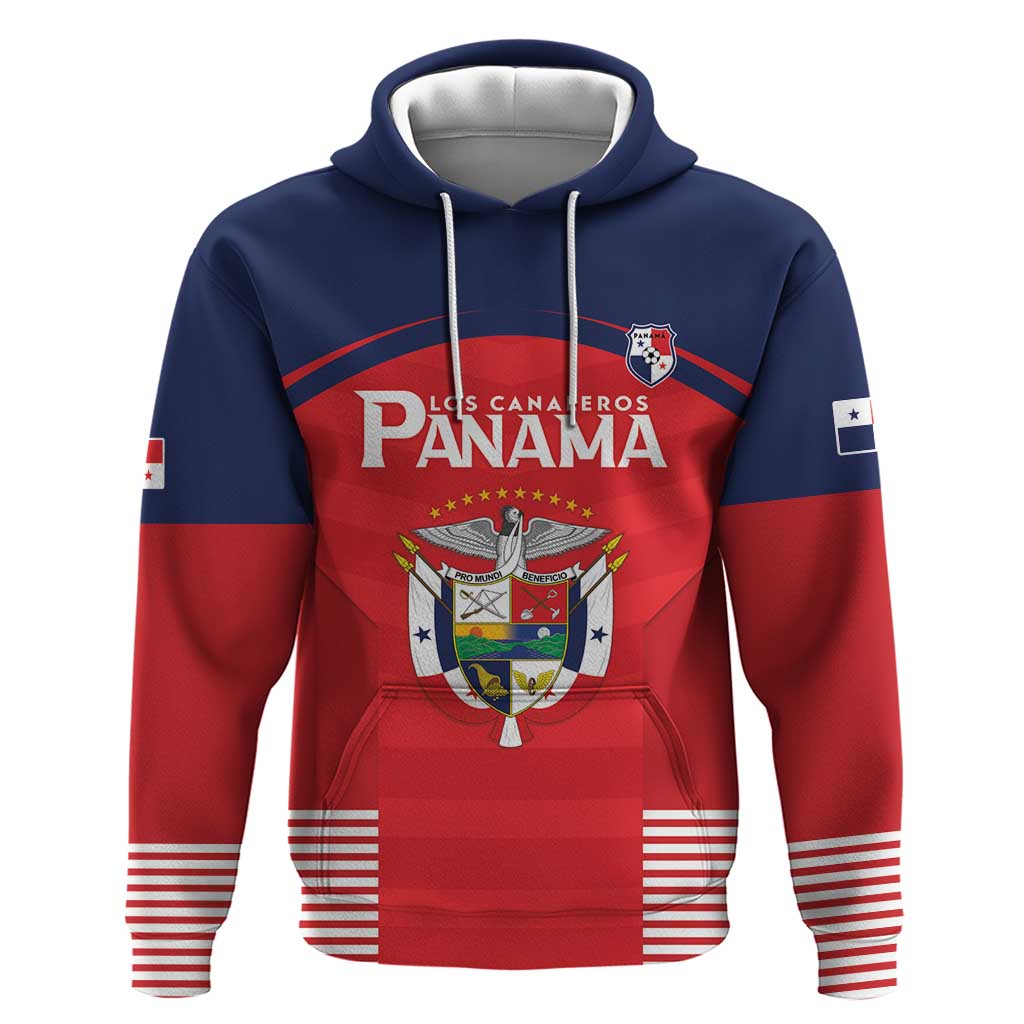 Custom Panama Football Zip Hoodie Go Los Canaleros Go