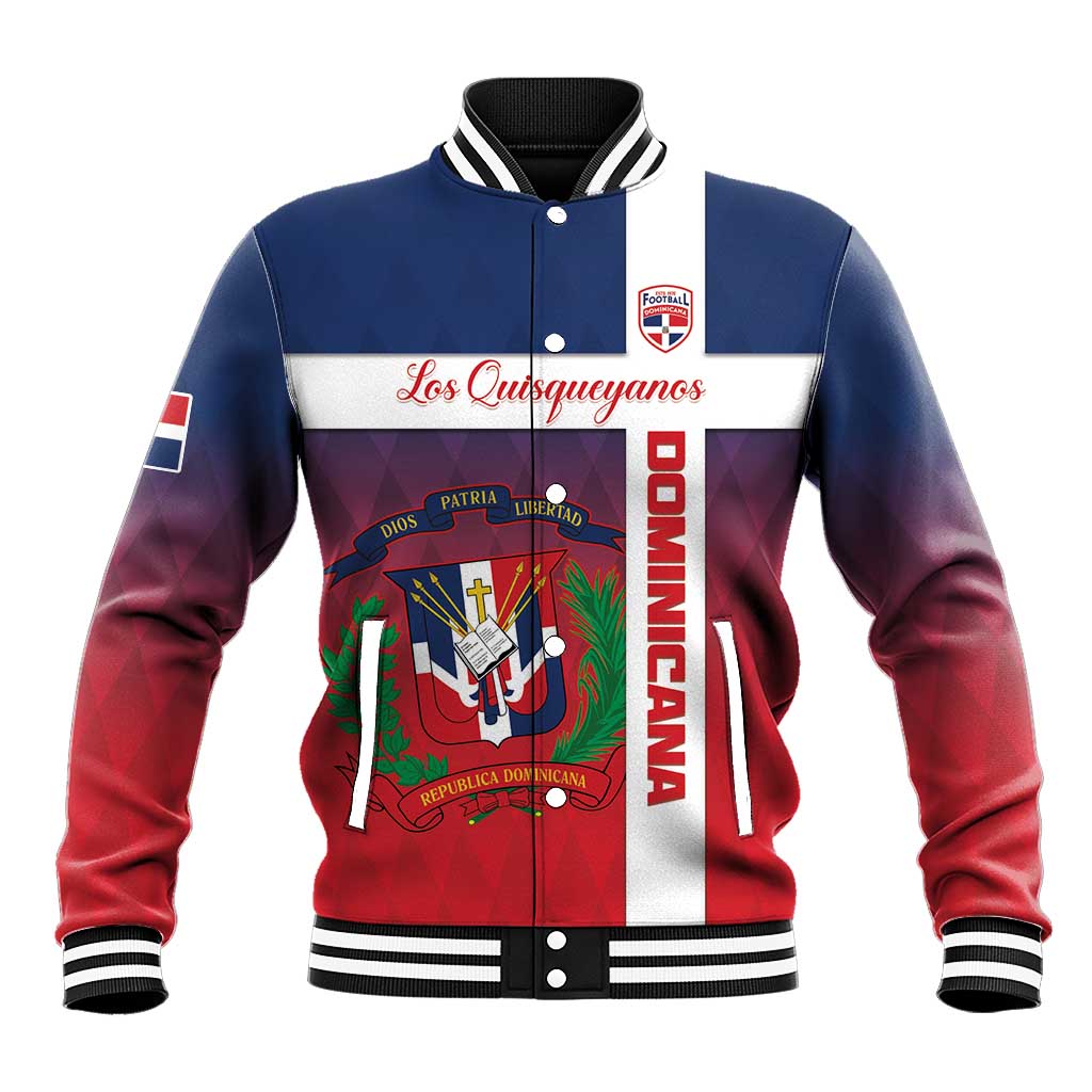 Custom Dominican Republic Football Baseball Jacket Come On Los Quisqueyanos