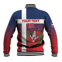 Custom Dominican Republic Football Baseball Jacket Come On Los Quisqueyanos