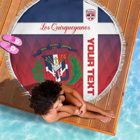 Custom Dominican Republic Football Beach Blanket Come On Los Quisqueyanos