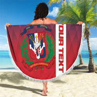 Custom Dominican Republic Football Beach Blanket Come On Los Quisqueyanos