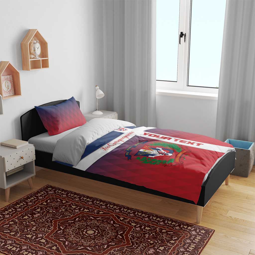 Custom Dominican Republic Football Bedding Set Come On Los Quisqueyanos