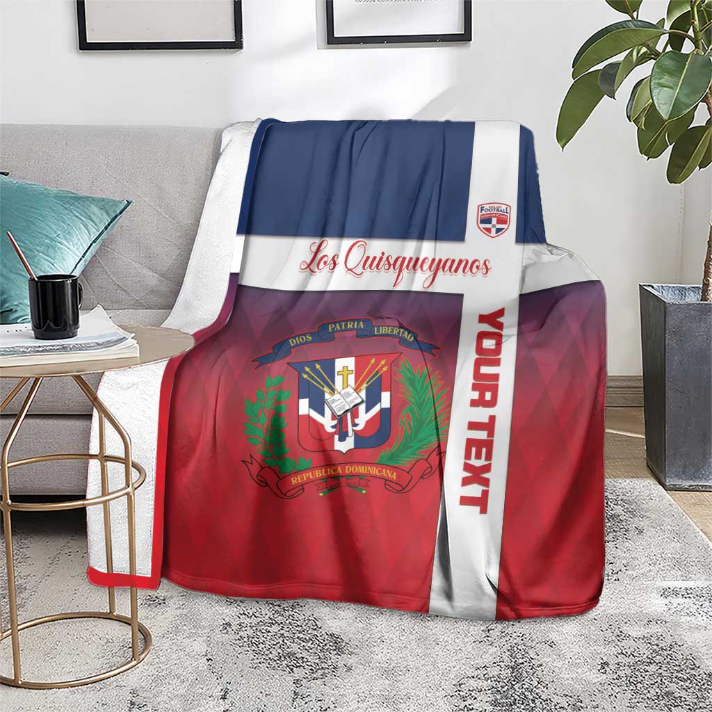 Custom Dominican Republic Football Blanket Come On Los Quisqueyanos