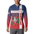 Custom Dominican Republic Football Button Sweatshirt Come On Los Quisqueyanos
