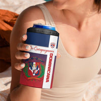 Custom Dominican Republic Football 4 in 1 Can Cooler Tumbler Come On Los Quisqueyanos